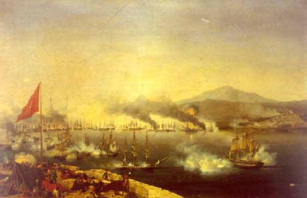 Ambroise-Louis Garneray The Naval Battle of Navarino oil painting picture